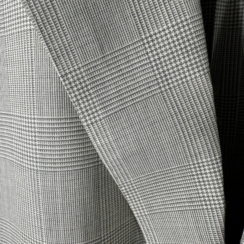 J.Crew Kenmare Blazer Italian Organic Wool‎ Marzotto Grey Glen Plaid Suit Jacket